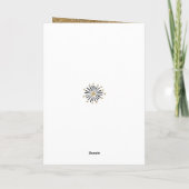 Kaart naar nieuw jaar modern script Festive Gold C (Achterkant)