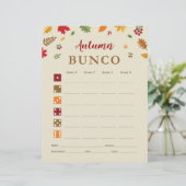 Kaart najaarsfestival Bunco Party Game Score (Staand voorkant)