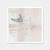  kaart Nantucket Massachusetts Servet (Voorkant)