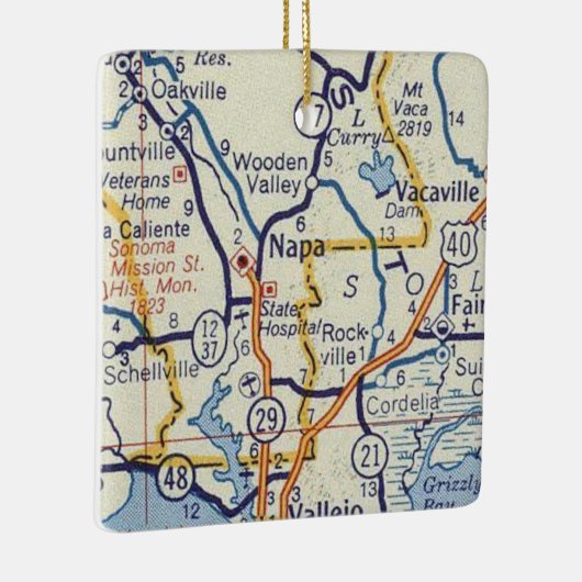 kaart Napa Keramisch Ornament (Rechts)