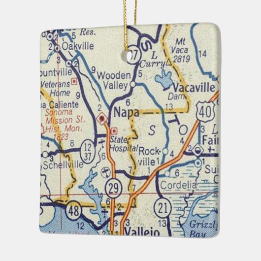  kaart Napa Keramisch Ornament (Links)