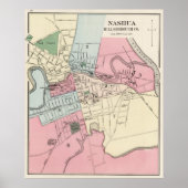  kaart Nashua NH (1877) Poster (Voorkant)