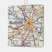  kaart Nashville TN Keramisch Ornament (Links)