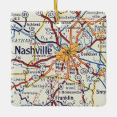  kaart Nashville TN Keramisch Ornament (Voorkant)