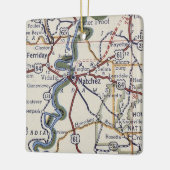 kaart Natchez MS Keramisch Ornament (Links)