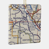 kaart Natchitoches LA Keramisch Ornament (Rechts)