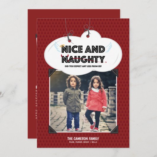 Kaart | Naughty + Nice (Voorkant / Achterkant)