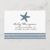 Kaart Nautical Baby shower Registry Insert (Voorkant)