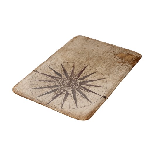  kaart — Nautisch reizen Badmat (Gekanteld)