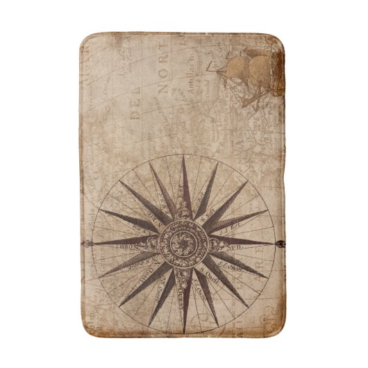  kaart — Nautisch reizen Badmat (Voorkant Verticaal)