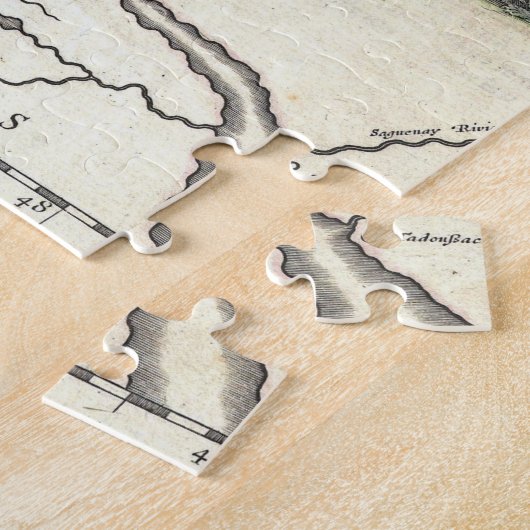  kaart Nederlandse en Engelse kolonies Noord-Ameri Legpuzzel (Zijkant)