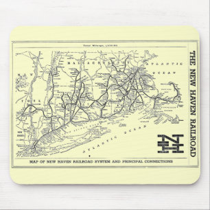 kaart New Haven Railroad 1956 Muismat