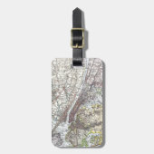 Kaart: New York Area, 1906 Bagagelabel (Voorkant verticaal)