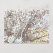 Kaart: New York Area, 1906 Briefkaart (Voorkant)