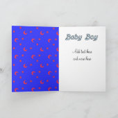 Kaart Nieuwe Baby Boy Onze Nieuwe Aankomst Aankond (Binnen)