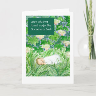 Kaart nieuwe babyaankondiging - Gooseberry Struik