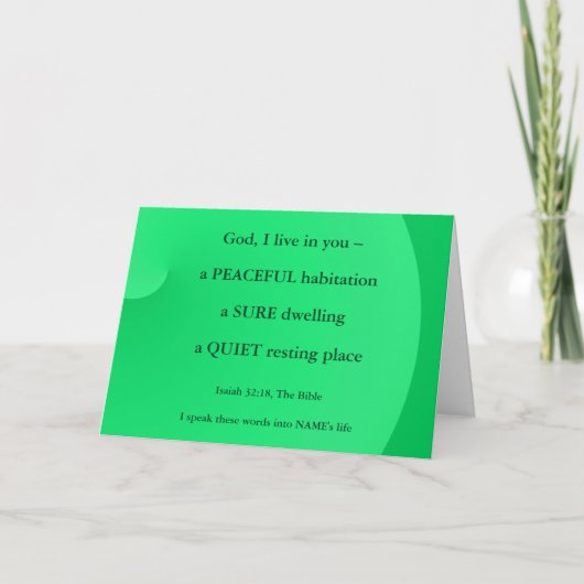 Kaart nieuwe Bijbel Verse-startpagina (Voorkant)