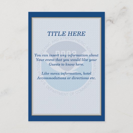 KAART NOAA Wedding Insert (Voorkant)