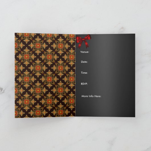 Kaart nodigde de dag van de Gouden Rood Zwarte Juw (Binnen)