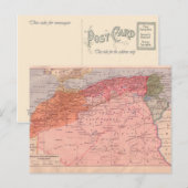kaart, Noord-Afrika rond 1920 Briefkaart (Voorkant / Achterkant)