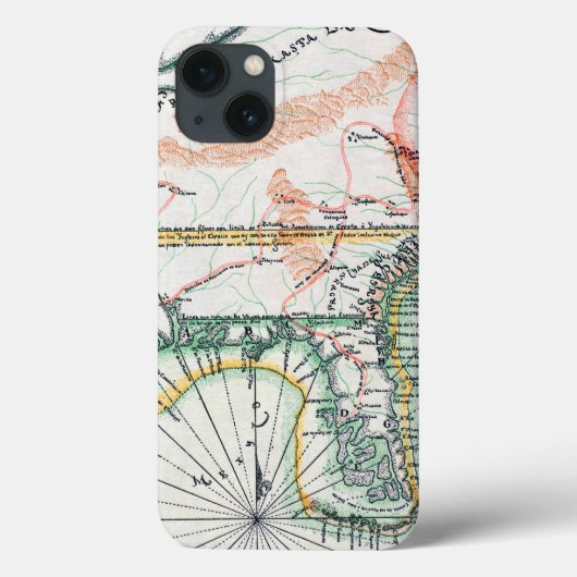 Kaart: Noord-Amerika, 1742 Case-Mate iPhone Case (Achterkant)