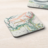 Kaart: Noord-Amerika, 1742 Drankjes Onderzetter (Linkerzijde)