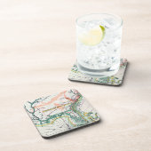 Kaart: Noord-Amerika, 1742 Drankjes Onderzetter (Rechterzijde)