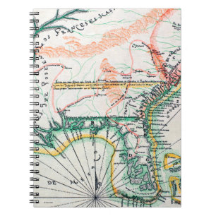 Kaart: Noord-Amerika, 1742 Notitieboek