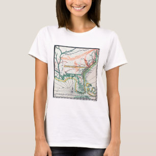 Kaart: Noord-Amerika, 1742 T-shirt