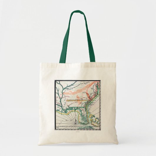 Kaart: Noord-Amerika, 1742 Tote Bag (Voorkant)