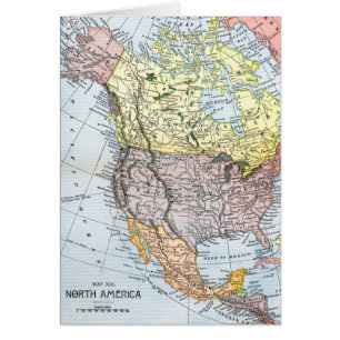 KAART: NOORD-AMERIKA, 1890