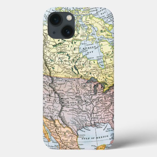 KAART: NOORD-AMERIKA, 1890 Case-Mate iPhone CASE (Achterkant)