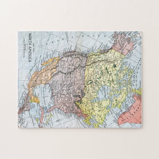 KAART: NOORD-AMERIKA, 1890 LEGPUZZEL (Horizontaal)