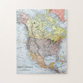 KAART: NOORD-AMERIKA, 1890 LEGPUZZEL (Verticaal)