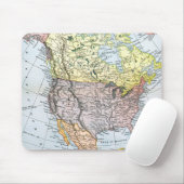 KAART: NOORD-AMERIKA, 1890 MUISMAT (Met muis)