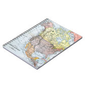 KAART: NOORD-AMERIKA, 1890 NOTITIEBOEK (Linkerzijde)