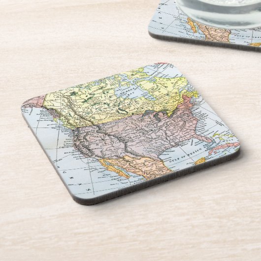 KAART: NOORD-AMERIKA, 1890 ONDERZETTER (Linkerzijde)