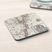 Kaart: Noord-Amerika, C1700 Bier Onderzetter (Linkerzijde)