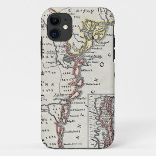 Kaart: Noord-Amerika, C1700 iPhone 11 Hoesje