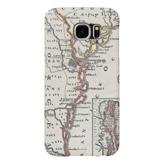 Kaart: Noord-Amerika, C1700 Case-Mate Samsung Galaxy Hoesje (Achterkant)