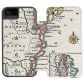 Kaart: Noord-Amerika, C1700 Incipio iPhone Portemonnee Hoesje (Agenda Open)