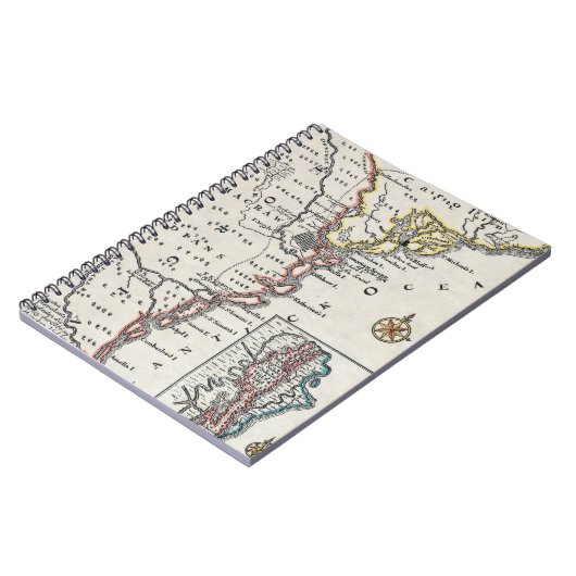 Kaart: Noord-Amerika, C1700 Notitieboek (Linkerzijde)