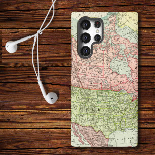  kaart Noord-Amerika Samsung Galaxy Hoesje