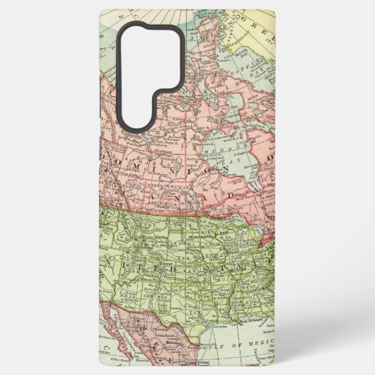  kaart Noord-Amerika Samsung Galaxy Hoesje (Achterkant)