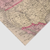 Kaart Noord-Amerika van Mitchell Tissuepapier (Detail)