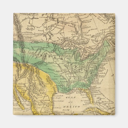 Kaart Noord-Amerika van Worcester Magneet (Voorkant)