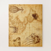 kaart Noord- en Zuid-Amerika Legpuzzel (Verticaal)