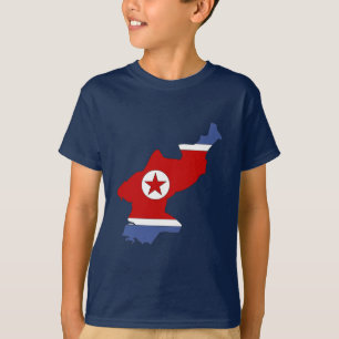 Kaart Noord-Korea T-shirt