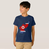 Kaart Noord-Korea T-shirt (Voorkant volledig)