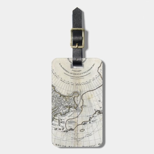 KAART: NOORD PACIFIC BAGAGELABEL (Voorkant verticaal)